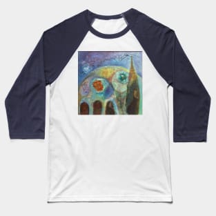 Majorcan Hill, abstract artwork Baseball T-Shirt